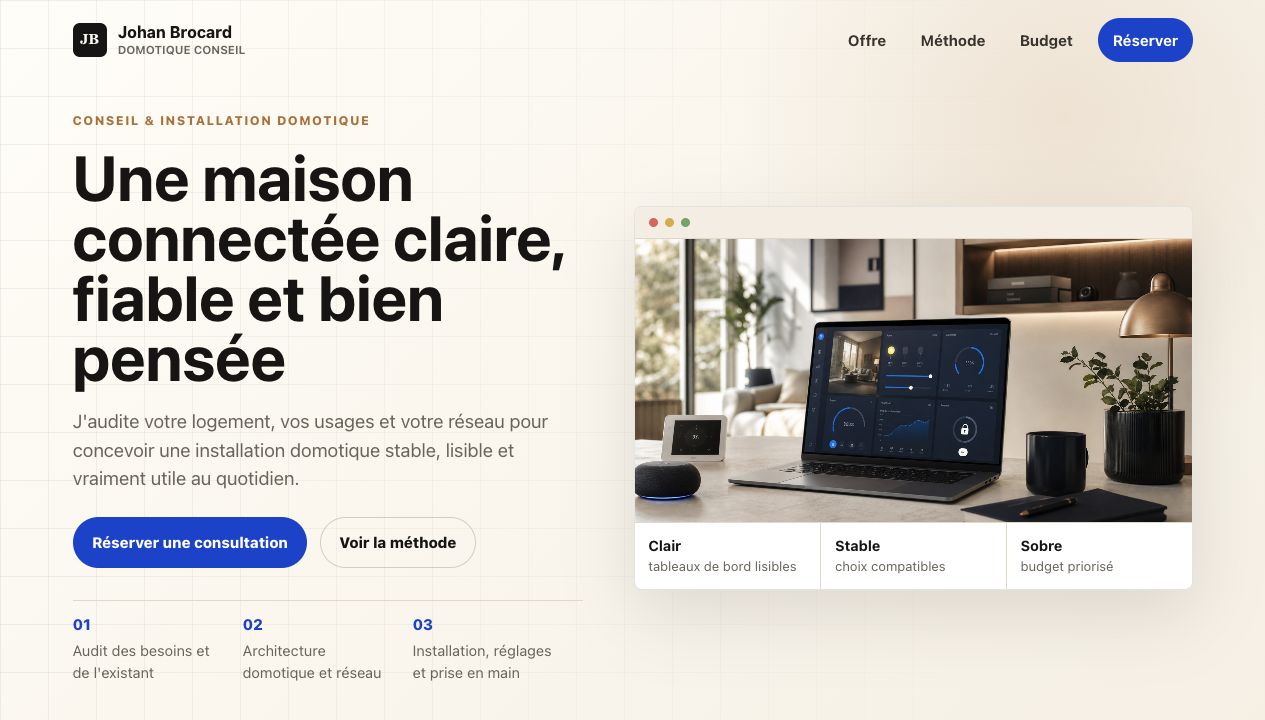 Aperçu du projet Johan Brocard